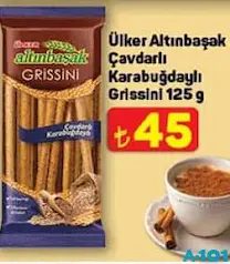 ÜLKER ALTINBAŞAK ÇAVDARLI KARABUĞDAYLI GRİSSİNİ 125 G